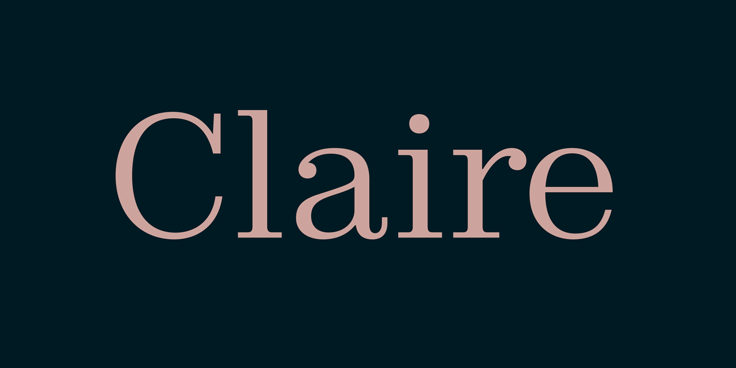 Przykład czcionki Claire Extra bold